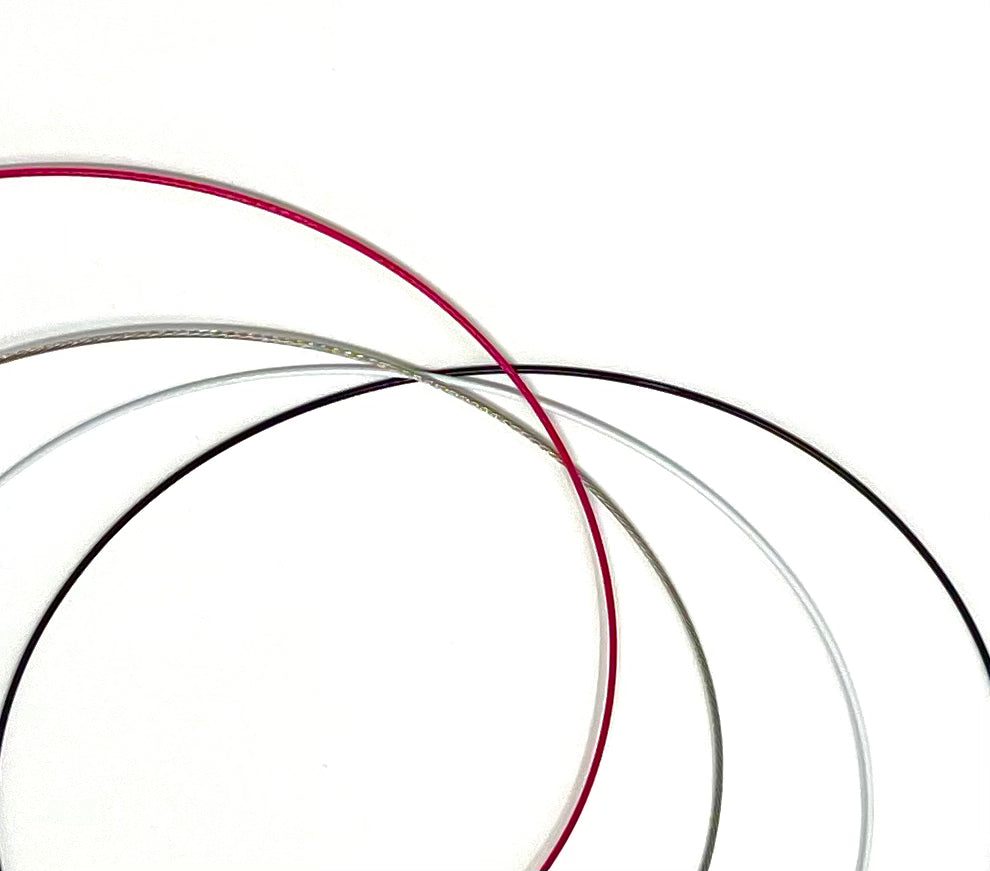 Cable Necklaces - Black, White, Stainless and Hot Pink