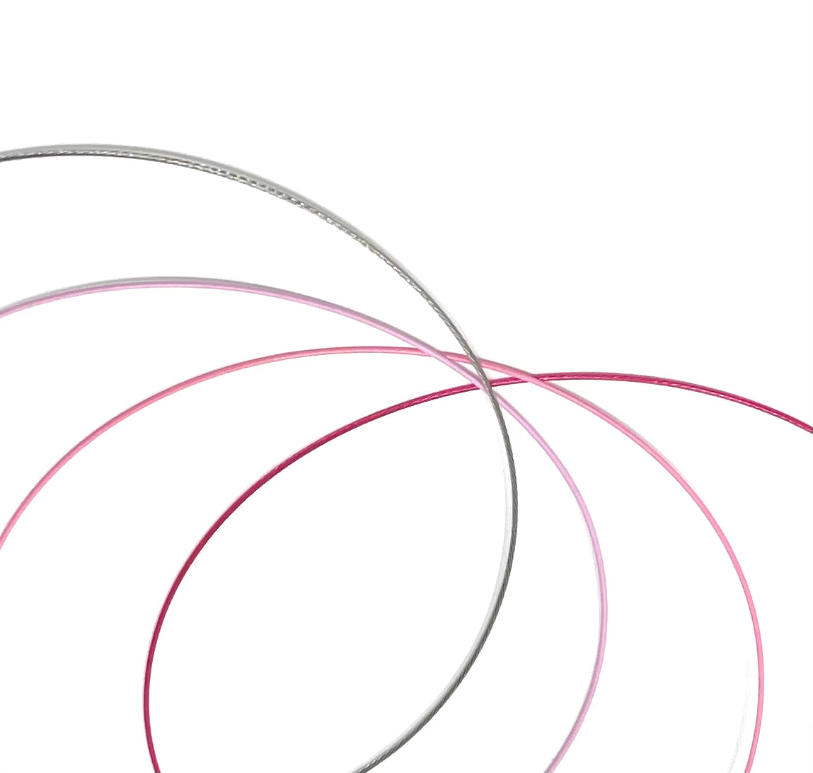 Cable Necklace - Hot Pink, Cotton Candy, Powder Pink, and Stainless