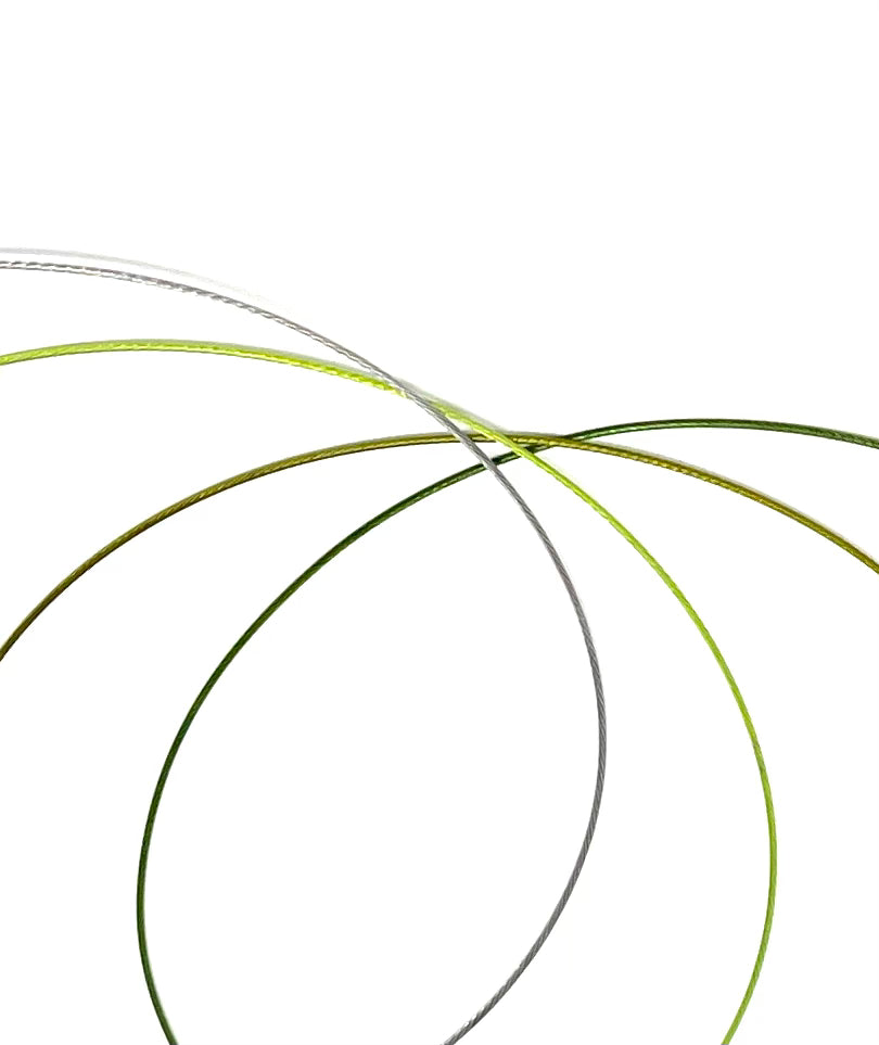 Cable Necklace - Fern Green, Olive Green, Lime Green, and Stainless