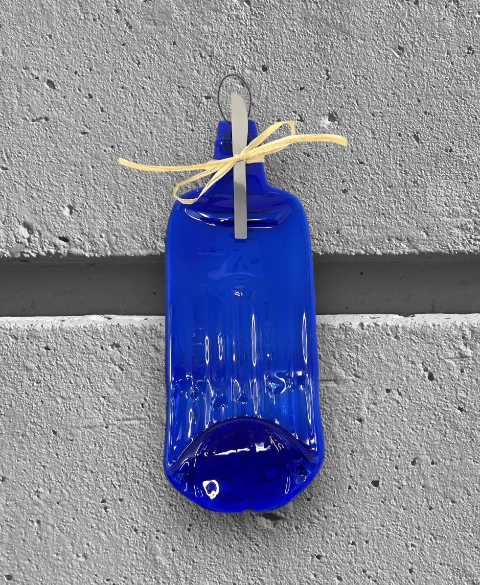 Cobalt Blue Flat Bottle Cheese Board