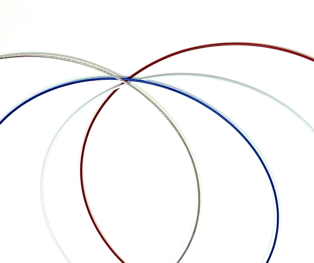 Cable Necklaces - Red, White, Cobalt and Stainless