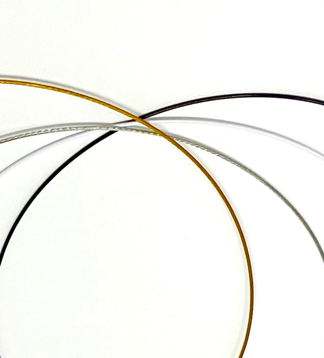 Cable Necklaces - Black, White, Stainless and Goldenrod