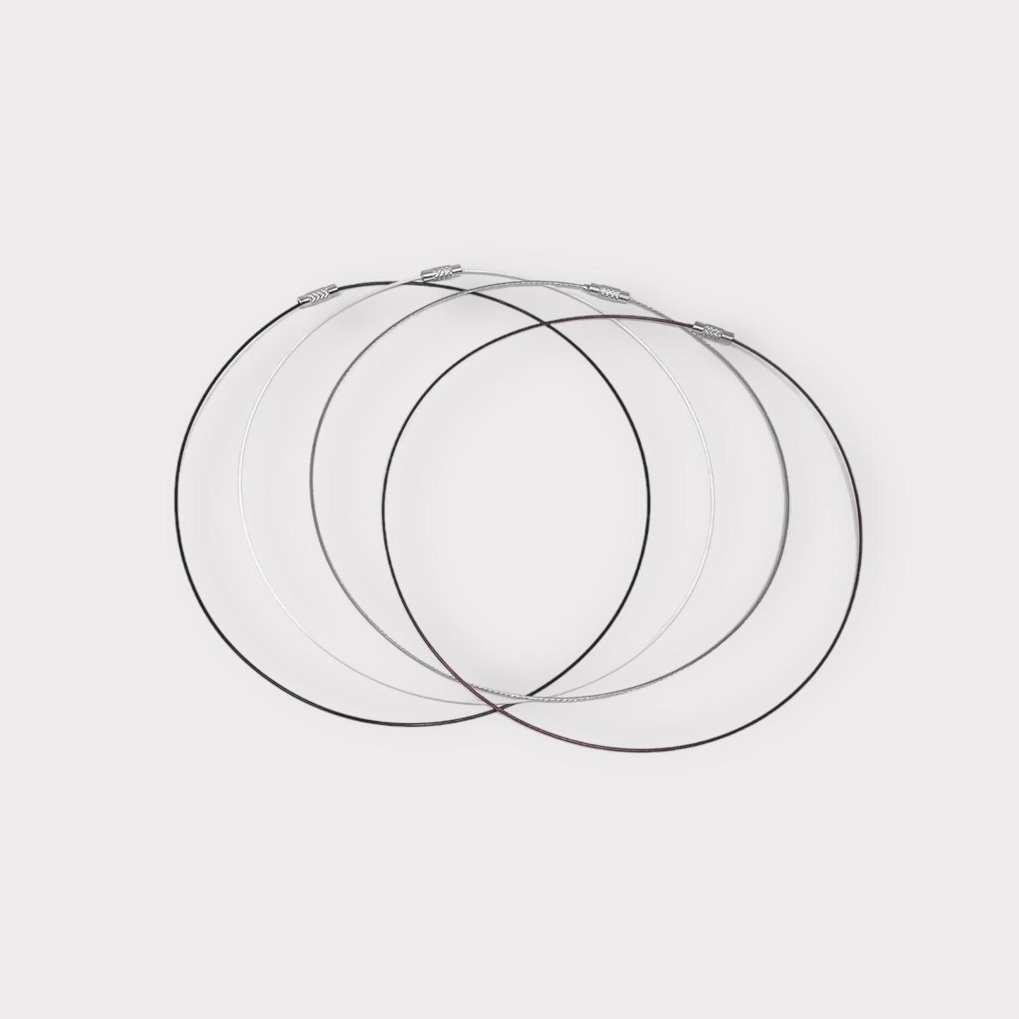 Cable Necklaces - Black, White, Stainless and Dark Chocolate